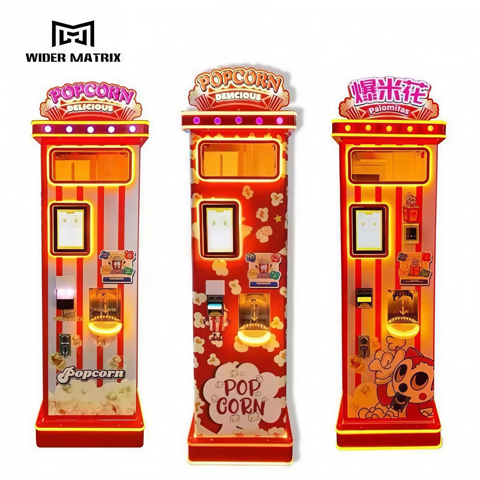 Popcorn vending machine detail